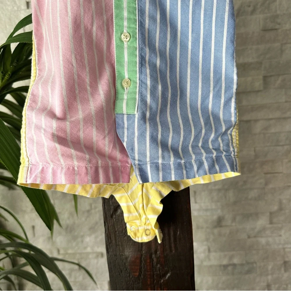 Ralph Lauren Pastel Multicolor Oxford Stripe Shirtall Size 3 Month